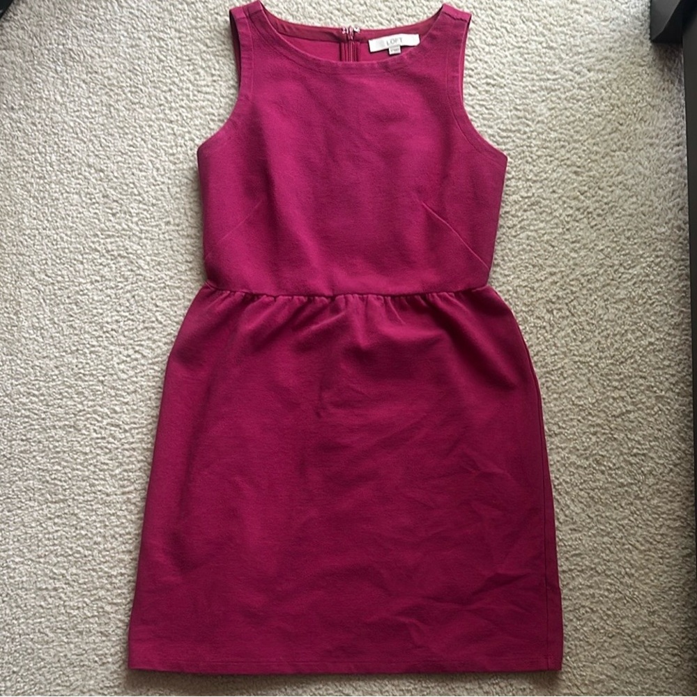 Loft pink cotton dress